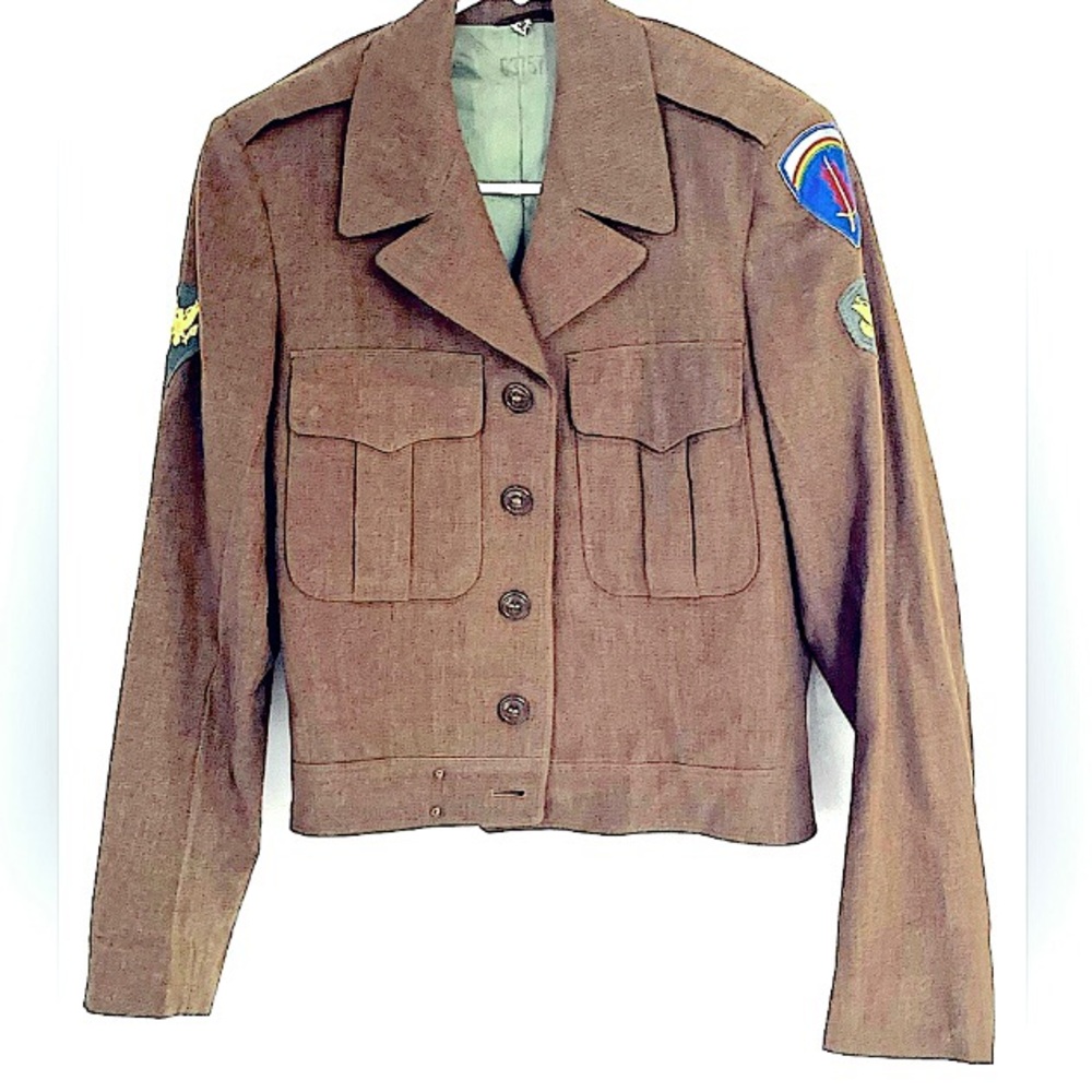 Vintage 40's Men's WWII Wool Army Military  Ike Eisenhower Jacket